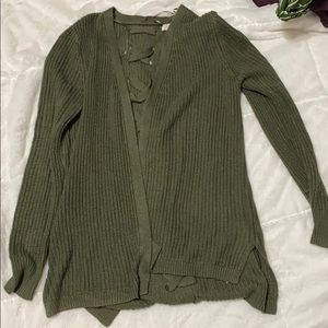 Braided Green Cardigan